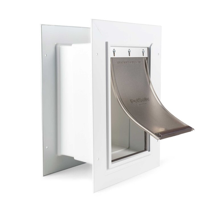 Petsafe white wall entry plastic 2024 pet door